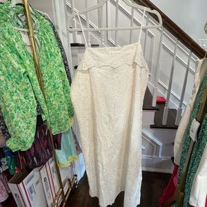 Karen Kane Mango Tango White Eyelet Midi Dress